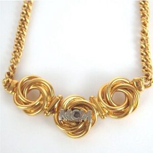 MCM GoldTone Pendant Necklace